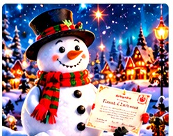 Snowy Village Letter